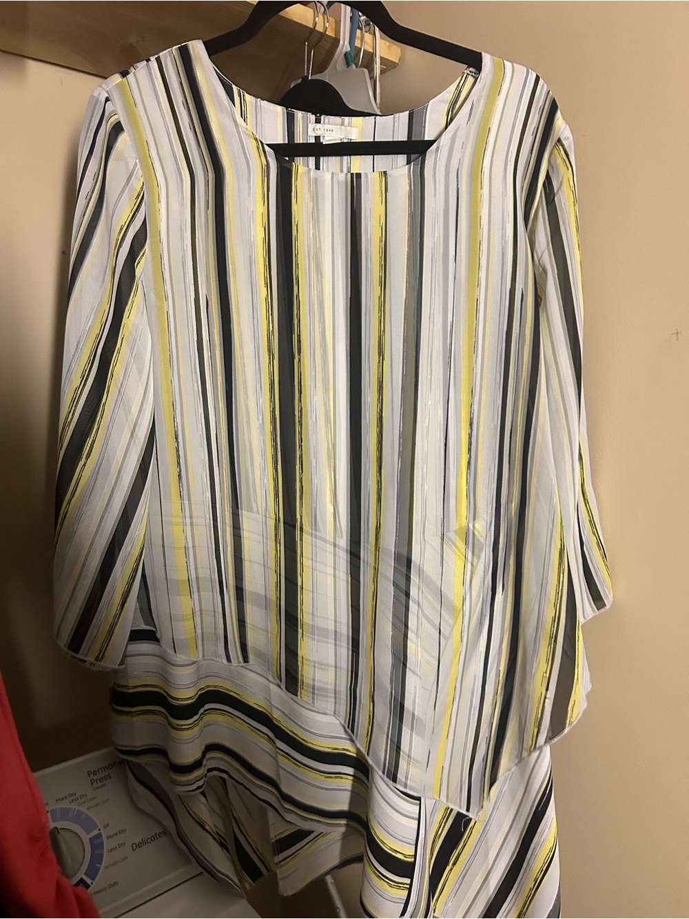 Cato Striped Tunic in White, Yellow and Black
